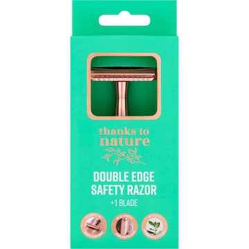 Thanks To Nature Double Edge Safety Razor & Blade each