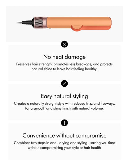 Airstrait Straightener And Dryer in Ceramic Apricot/Topaz
