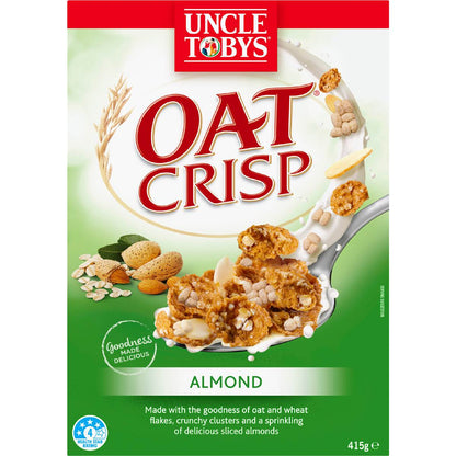 Uncle Tobys Oat Crisp Almond Breakfast Cereal 415g