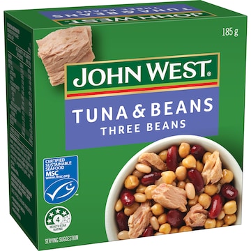 John West Tuna & Beans Three Beans 185g