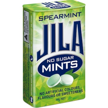 Jila No Sugar Mints Spearmint 34g