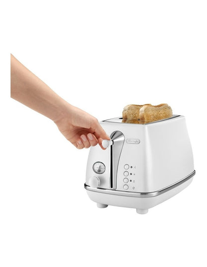 Icona Capitals 2 Slice Toaster CTOC2003IW in Helsinki White