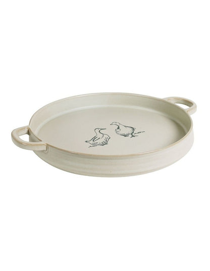 Birds Of A Feather Round Platter With Handles 28 x 4 x 34.5cm