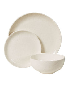 Shell 12pc Dinner Set in Speckled White