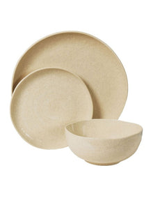 Shell 12pc Dinner Set in Speckled Bone