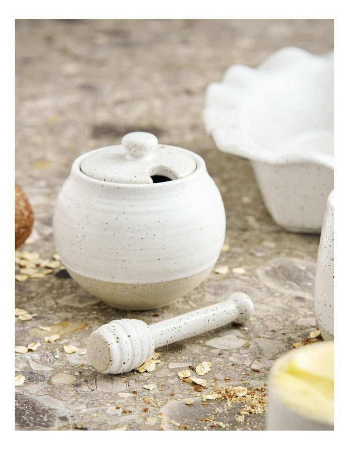 Natural Home Honey Pot W/Dipper 300ml