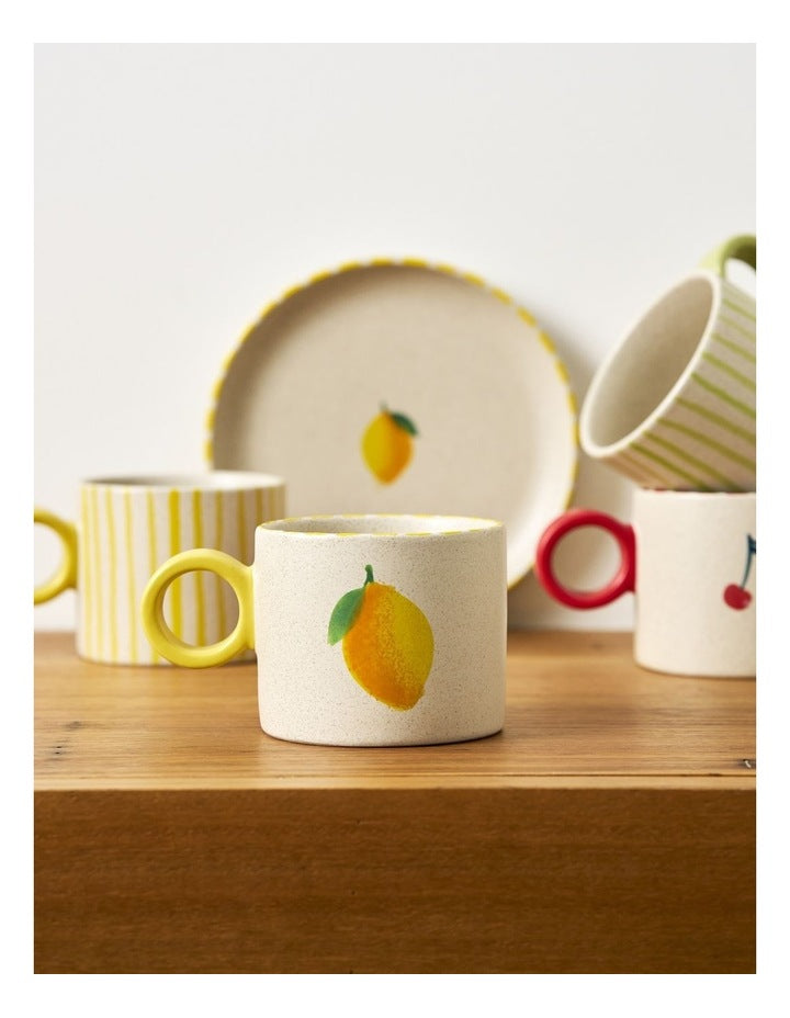 The Fruit Basket Apple Mug Hand Brushed 250ml