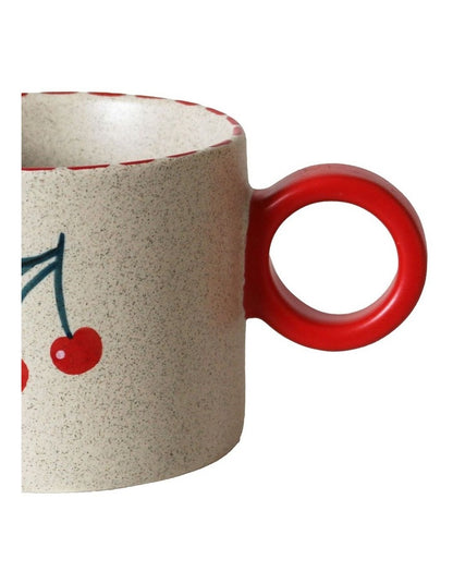 The Fruit Basket Cherry Mug Hand Brushed 250ml