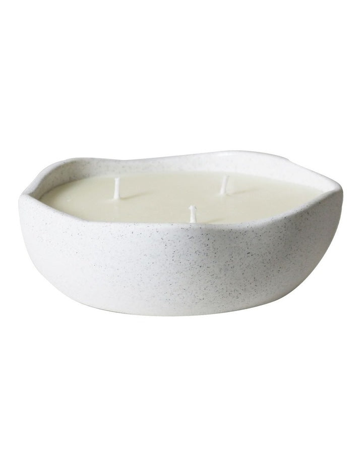 Ocean Three-Wick Candle White Speckle - Ocean Soft