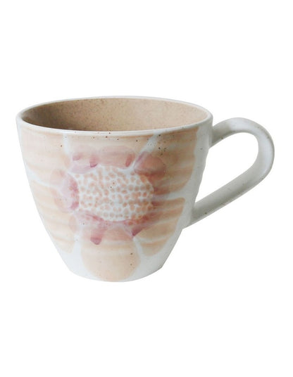 Hand Brushed Large Handled Mug 450ml in Multi