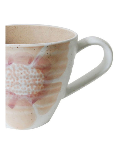 Hand Brushed Large Handled Mug 450ml in Multi