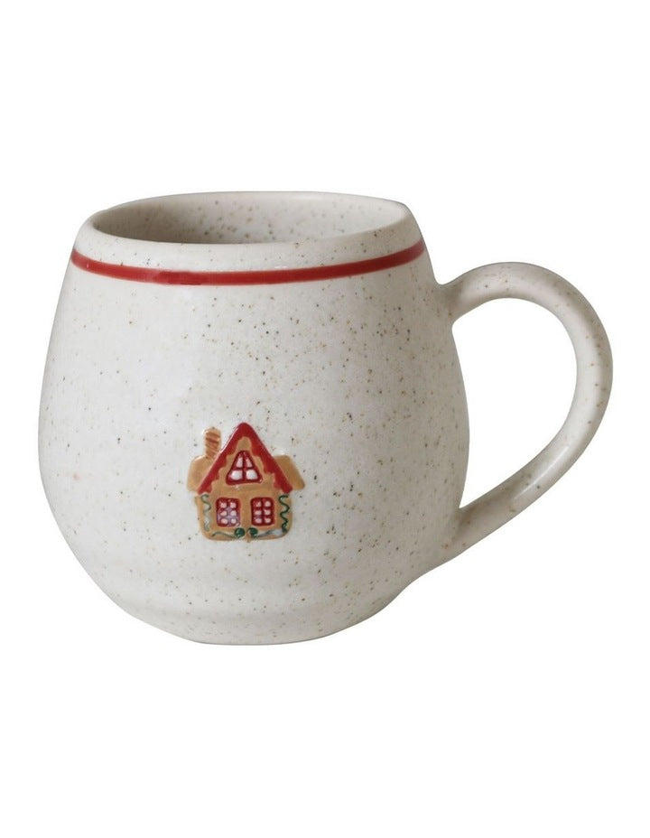 Noel Collection Mug 400ml Handbrushed Gingerbread House