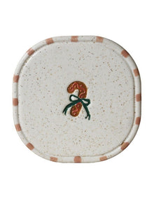 Noel Collection Coaster Hand brushed Candy Cane