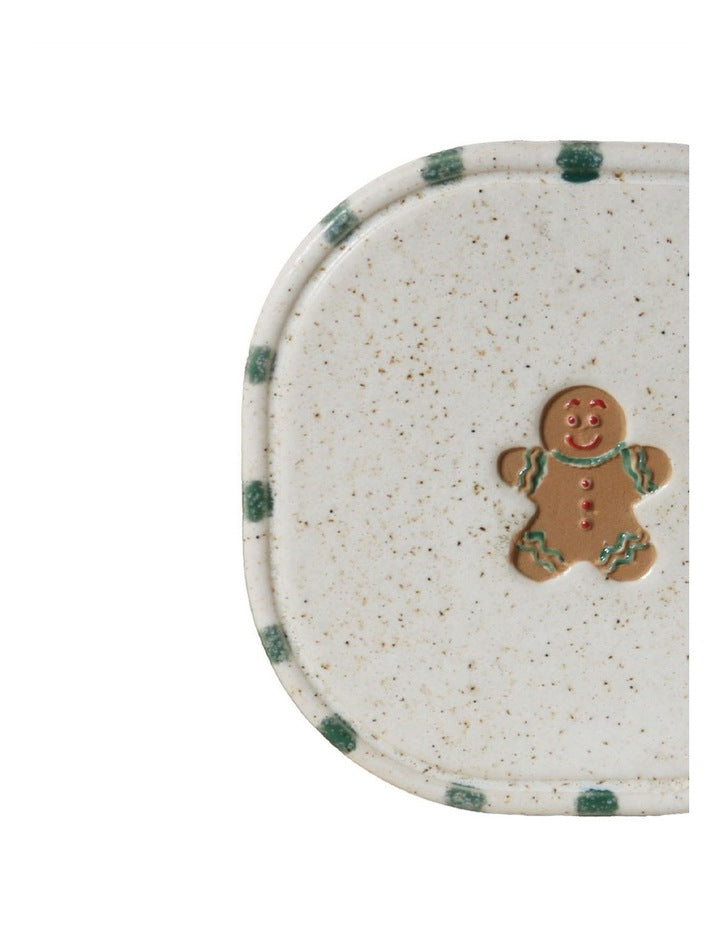 Noel Collection Coaster Hand brushed Gingerbread Man