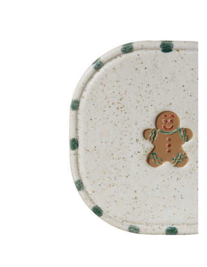 Noel Collection Coaster Hand brushed Gingerbread Man