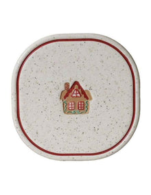 Noel Collection Coaster Hand brushed Gingerbread House