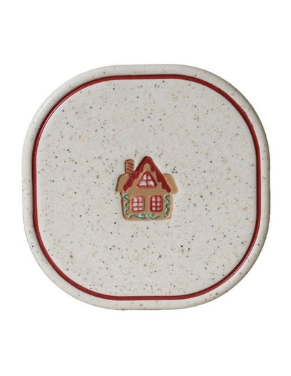 Noel Collection Coaster Hand brushed Gingerbread House