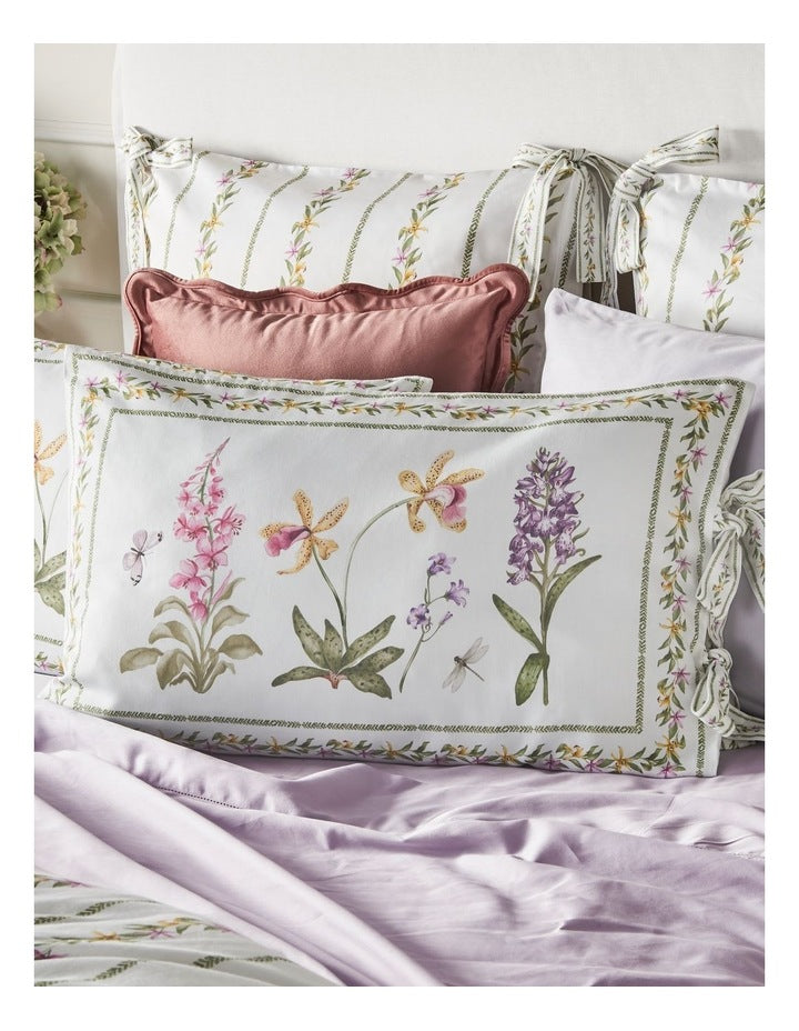 Botanical Cotton Sateen Quilt Cover Set in Green
