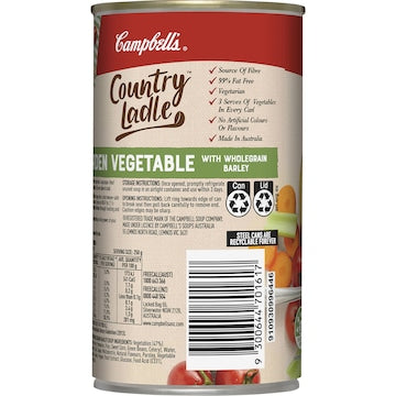 Campbell's Country Ladle Soup Garden Vegetable & Wholegrain Barley 500g