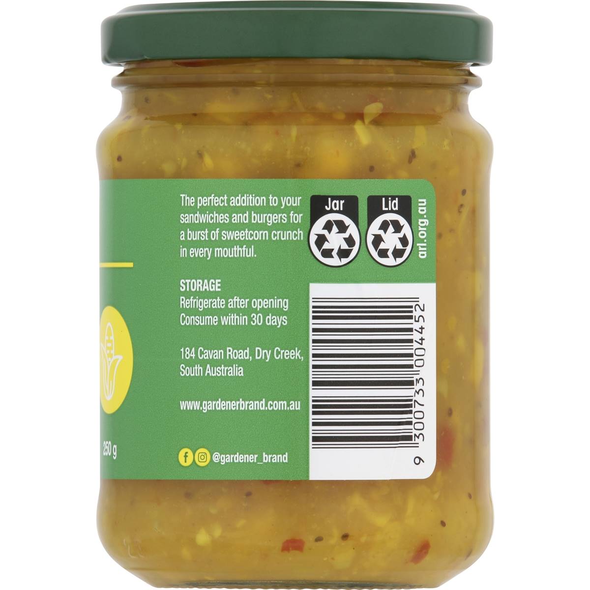 Gardener Corn Relish 250g