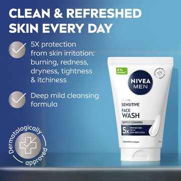 Nivea Men Sensitive Face Wash With Chamomile & Vitamin E 100mL