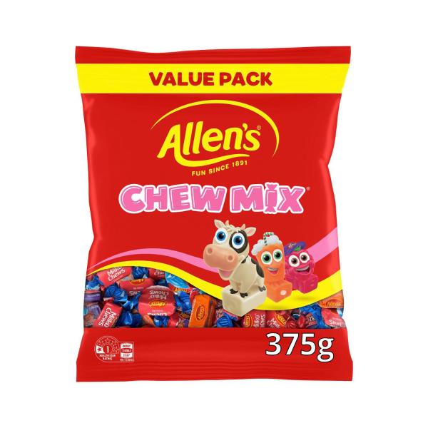 ALLEN'S LOLLIES LARGE VALUE BAG CHEWMIX CHEWS