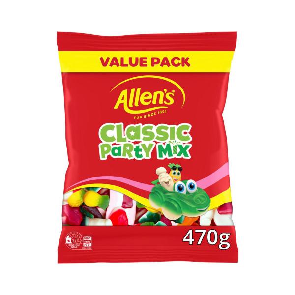 ALLEN'S LOLLIES LARGE VALUE BAG CLASSIC PARTY MIX :.:470 GRAM
