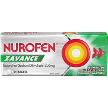 Nurofen Zavance Fast Pain Relief Tablets 256mg Ibuprofen 12 Pack