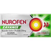 Nurofen Zavance Fast Pain Relief Caplets 256mg Ibuprofen 24 Pack