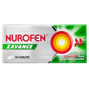Nurofen Zavance Fast Pain Relief Tablets 256Mg Ibuprofen 24 pack