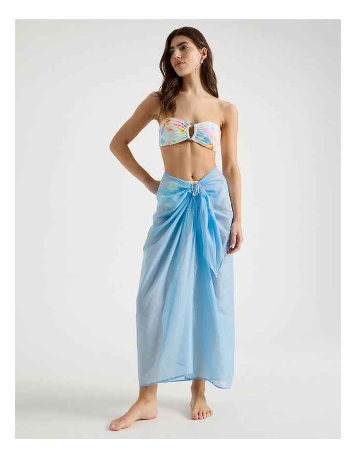 Genevieve Sheer Sarong in Blue