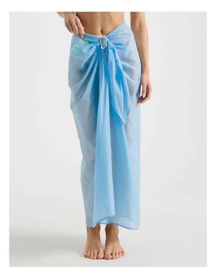 Genevieve Sheer Sarong in Blue