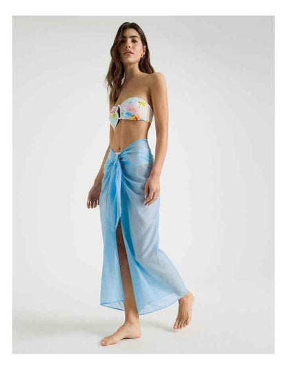 Genevieve Sheer Sarong in Blue