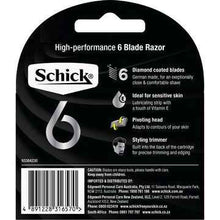 Schick 6 High Performance Razor Blades 4 pack