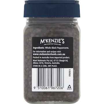 McKenzie's Whole Black Peppercorn Refill 200g