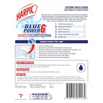 Harpic Foaming Blue Toilet Cleaner Block 114g x 2 pack