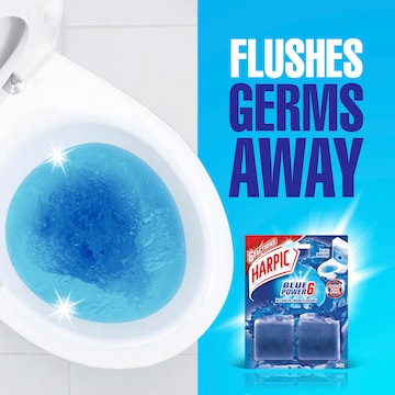 Harpic Foaming Blue Toilet Cleaner Block 114g x 2 pack