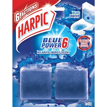 Harpic Foaming Blue Toilet Cleaner Block 114g x 2 pack