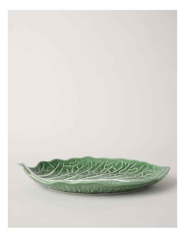 Cabbage Leaf Serving Platter 39cm in Green