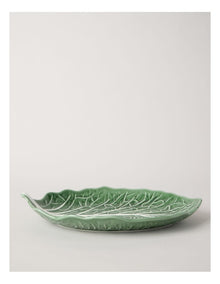 Cabbage Leaf Serving Platter 39cm in Green