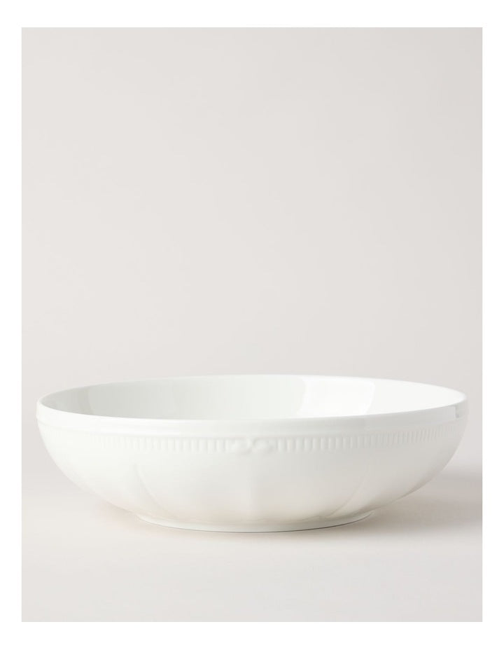 Bella Scalloped Serving Bowl 29cm in White