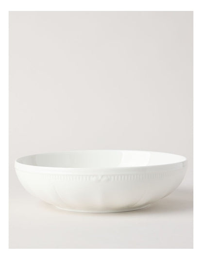 Bella Scalloped Serving Bowl 29cm in White