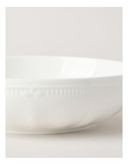 Bella Scalloped Serving Bowl 29cm in White