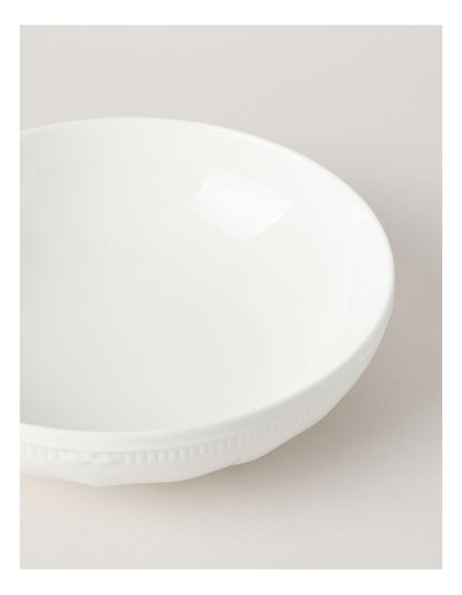 Bella Scalloped Serving Bowl 29cm in White