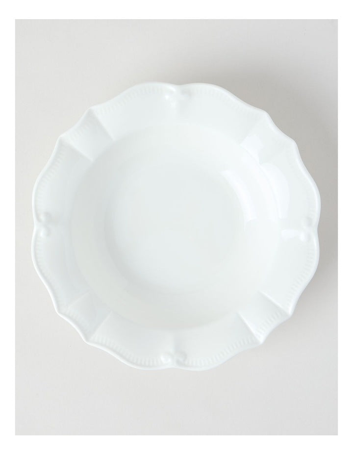 Bella Scalloped Pasta Bowl 22.8cm in White