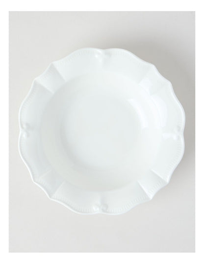 Bella Scalloped Pasta Bowl 22.8cm in White