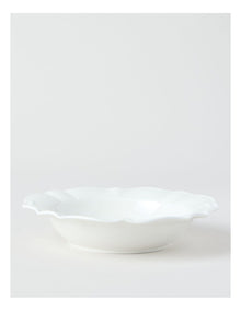 Bella Scalloped Pasta Bowl 22.8cm in White