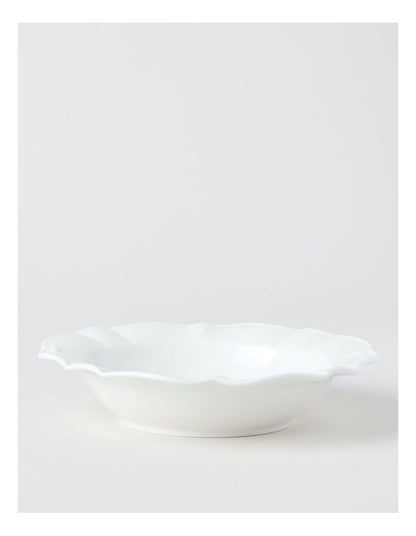 Bella Scalloped Pasta Bowl 22.8cm in White