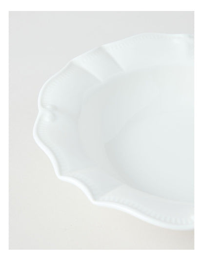 Bella Scalloped Pasta Bowl 22.8cm in White