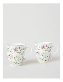 Botanical Floral Mug Set of 2 380ml
